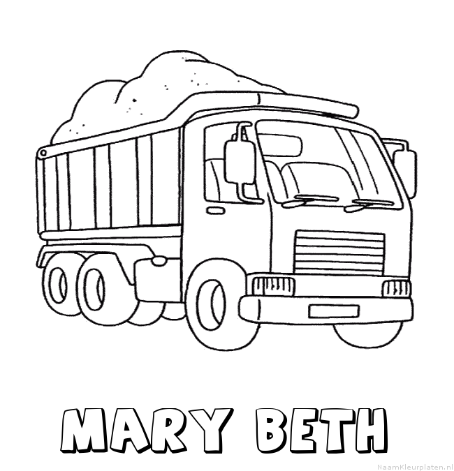 Mary beth vrachtwagen kleurplaat